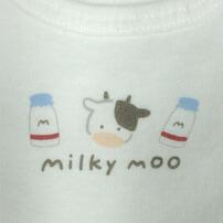 長袖シャツ肌着2枚組 スムス 牛&times;パン パステルブルー&times;90cm ベビーザらス限定