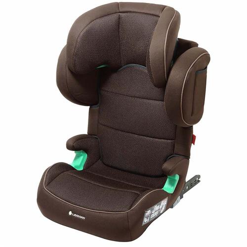 LEAMAN リーマン ハイバックジュニアISOFIX R129 (ブラウン) ジュニアシート ISOFIX固定 R129適合  3歳頃～12歳頃まで