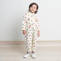 【TOMICA kie_158さんプロデュース】TOMICA トミカ つなぎ オーバーオール ホワイト×100cm