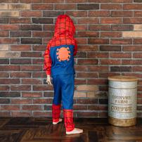 MARVEL スパイダーマン コスチューム 上下スーツ レッド×130cm