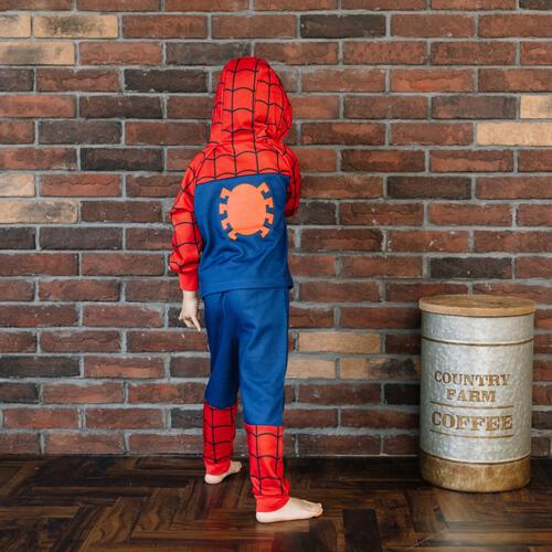 MARVEL スパイダーマン コスチューム 上下スーツ レッド×130cm