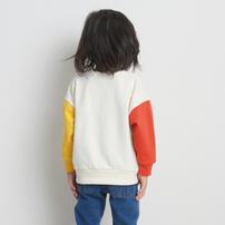 【TOMICA kie_158さんプロデュース】TOMICA トミカ 長袖トレーナー 袖配色  ホワイト×110cm