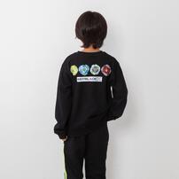 BEYBLADE X 長袖トレーナー 前後シールプリント ベイブレード エックス ブラック&times;130cm ベビーザらス限定