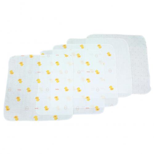 日本製 ガーゼハンカチ5枚入り ひよこ柄 イエロー ベビーザらス限定