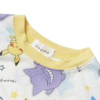 monpoke モンポケ 半袖パジャマ 総柄 腹巻付き イエロー&times;90cm