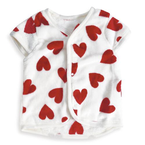 パジャマベスト フリース ハート柄 レッド×80-95cm ベビーザらス限定