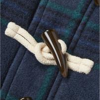 RAT-A-TATR ラッタッター ダッフルコート 中綿 チェック ネイビー×100cm