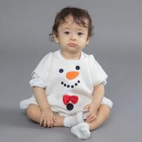 クリスマス スモック  コスチューム キッズ ベビー サンタクロース コスチューム 子供 衣装 スノーマン ホワイト×70-80cm ベビーザらス限定