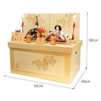 【雛人形】収納親王飾り「桜加賀蒔絵高岡塗」（605822）