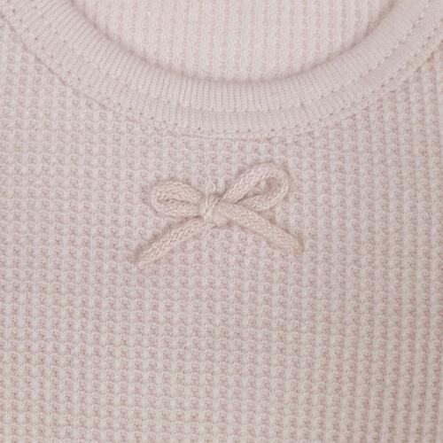 半袖ロンパース肌着 2枚組 ワッフル ハート ピンク×80cm ベビーザらス限定