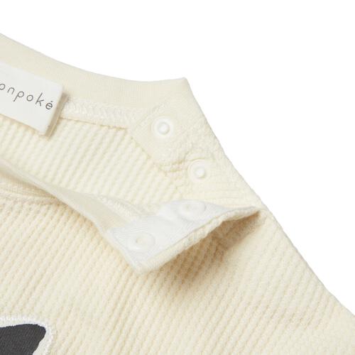 monpoke モンポケ 長袖Ｔシャツ ワッフル ピカチュウ ナチュラル&times;100cm