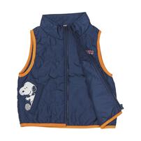 SNOOPY スヌーピー ベスト 中わたキルト ネイビー×95cm