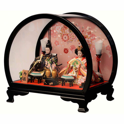 【雛人形】ケース飾り 親王飾り「春歌雪輪桜半円アクリル」  (322895)ひな人形 ひな祭り おしゃれ トイザらス・ベビーザらス限定【メーカー直送】