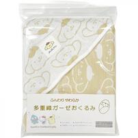 SANRIO サンリオ 多重織ガーゼおくるみ ポムポムプリン イエロー&times;ﾌﾘｰ ベビーザらス限定