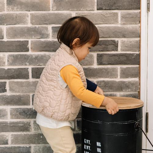 RAT-A-TATR ベスト クマ柄キルト ベージュ×80cm ベビーザらス限定