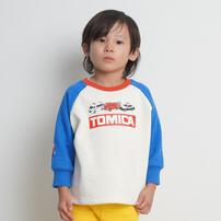 【TOMICA kie_158さんプロデュース】TOMICA トミカ 長袖トレーナー 前後着用デザイン ブルー×110cm