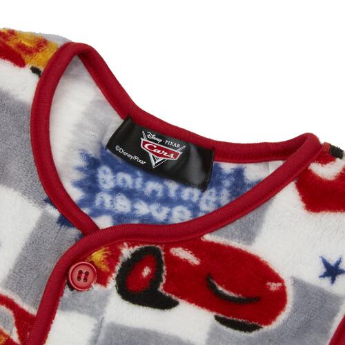 Disney ディズニー 珊瑚フリースベスト カーズ 総柄 レッド×100cm