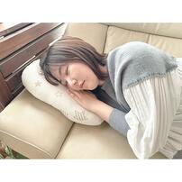 丸ごと洗える円座クッション 星柄 ベージュ 40×40cm