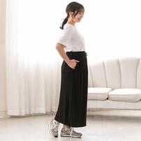 ランダムテレコマキシスカート ブラック×M-L