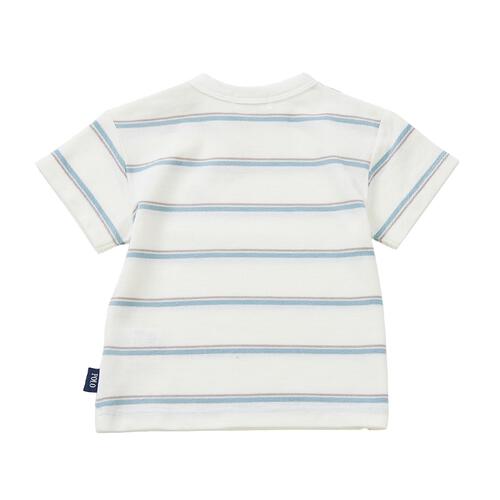 POLO BCS 鹿の子マルチボーダー半袖Ｔシャツ オフホワイト&times;90cm ベビーザらス限定 赤ちゃん 出産準備 出産祝い ベビー服 子供服