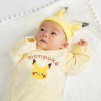 monpoke モンポケ 長袖ドレス＆カバーオール 帽子付き