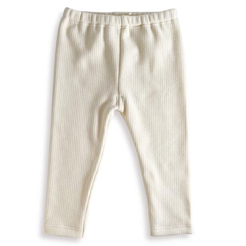 COJIKA 10分丈デイリーパンツ 裏シャギー テレコ無地 ホワイト&times;90cm ベビーザらス限定