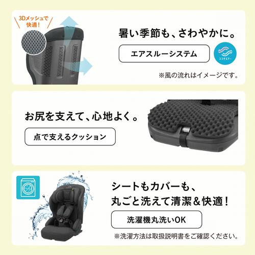 【オンライン限定週替わりセール】Combi コンビ ジョイトリップ アドバンス plus R129 エッグショック SC (ダークグレー) チャイルド＆ジュニアシート ISOFIX固定 15カ月頃～12歳頃まで
