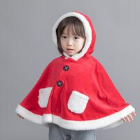 クリスマスマントベロア レッド×70-90cm ベビーザらス限定