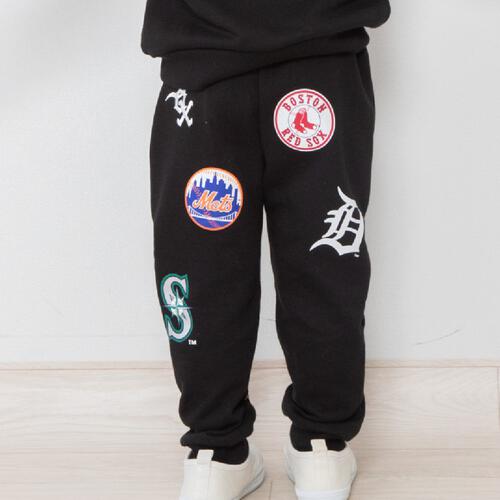 ベビーザらス限定　ＭＬＢ チームワッペン柄パンツ(ブラック×95cm)