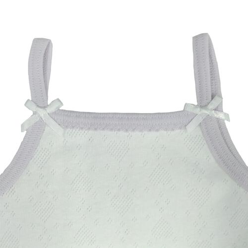 ２枚組シンプルキャミソール肌着 ドット パステルブルー&times;95cm