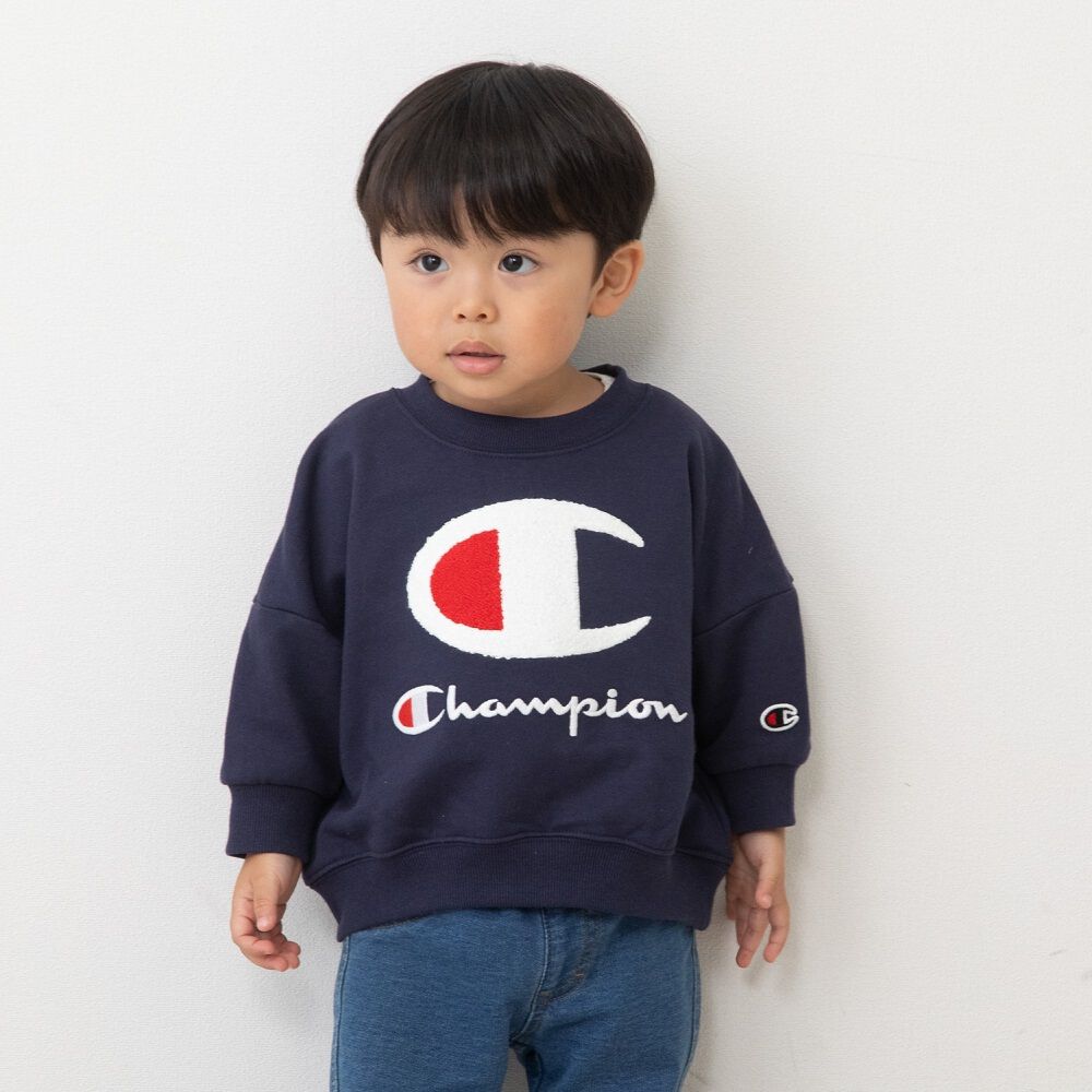 Champion チャンピオン 長袖トレーナー ネイビー×80cmベビーザらス限定