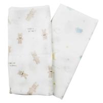 ガーゼ入浴布2枚組(くま＆うさぎ&times;フリー) ベビーザらス限定