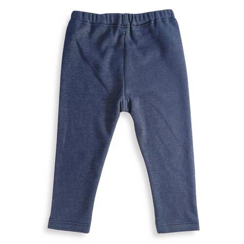 COJIKA 10分丈デイリーパンツ 裏シャギー デニムニット ネイビー&times;100cm ベビーザらス限定