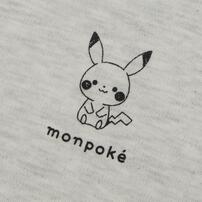 monpoke モンポケ 長袖前開きワンピースパジャマ ワンポイント グレー&times;M-L ベビーザらス限定
