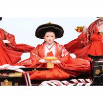 【雛人形】ケース飾り 五人飾り「金彩枝桜丸形黒塗アクリル」  (322507)ひな人形 おしゃれ 丸型トイザらス・ベビーザらス限定【メーカー直送】