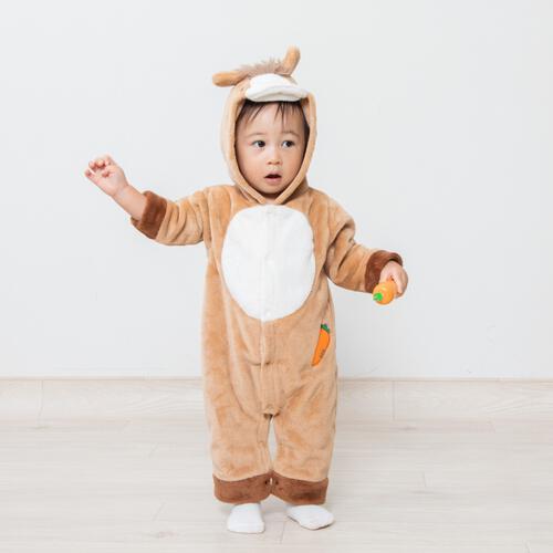 干支 馬 ロンパース ブラウン×80cm ベビーザらス限定