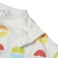 monpoke モンポケ トレーナー 総柄 はみだしアップリケ ピカチュウ ホワイト&times;110cm