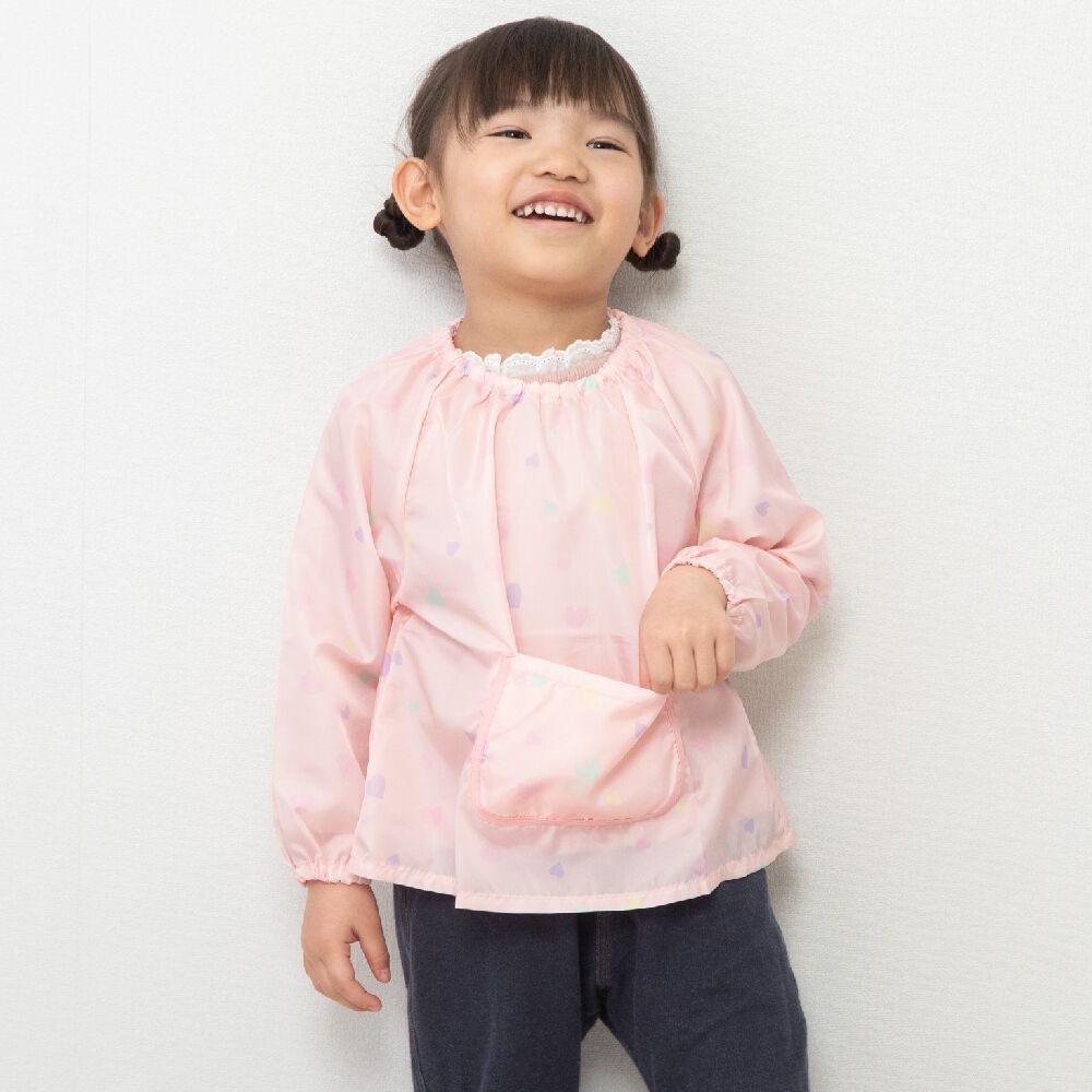 スモック ハート ピンクx90cm | マタニティ・ベビー用品通販のベビーザ