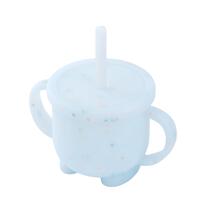 dear BABY ディアベビー 3WAY シリコンマグ スナックカップ ストロー付き (ブルーバブル) ベビーザらス限定