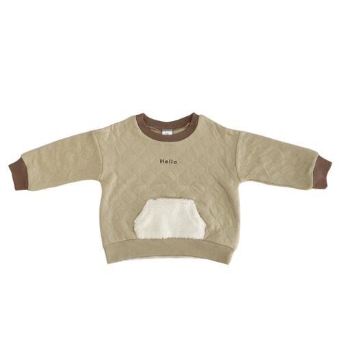 ベビーザらス限定　TINY DRIP キルトトレーナー(ベージュ&times;95cm)