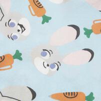 ディズニー ズートピア 半袖ボディスーツ 総柄 ジュディ ブルー&times;70cm