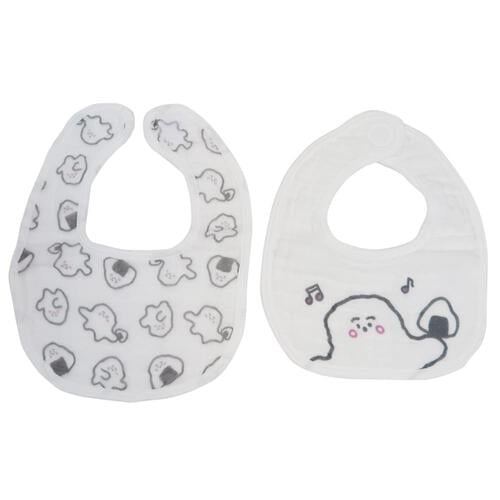 シナぷしゅ スタイ2枚組 オニギリ柄(ホワイト×フリー) ベビーザらス限定