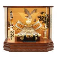 【五月人形】兜飾り ケース飾り「松鷹木目調六角アクリル」（538308）コンパクト 男の子 端午の節句 トイザらス・ベビーザらス限定【メーカー直送】