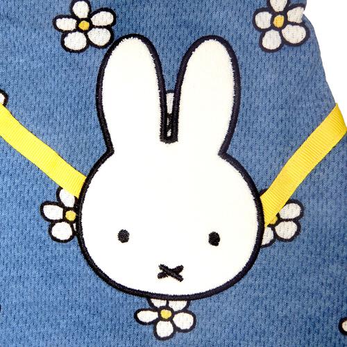 miffy ミッフィー 半袖ロンパース 総柄ハニカムメッシュ ブルー&times;80cm  ベビーザらス限定