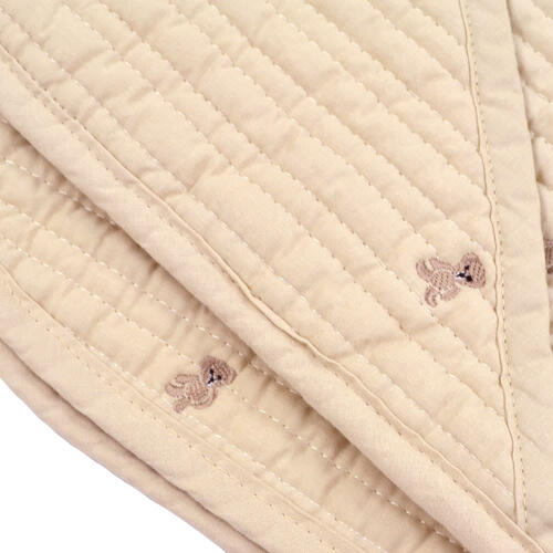 イブルおくるみ ストライプキルト クマ刺繍(ベージュ) ベビーザらス限定