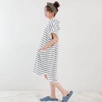 バスローブポンチョ（グレー）(グレー×M-L)