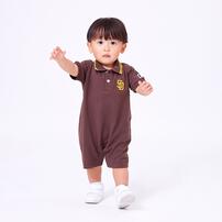 MLB 衿付き半袖カバーオール パドレス ブラウン&times;70cm  ベビーザらス限定