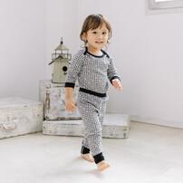 【FirstCloset×mioさん】 長袖ボディスーツ レギンス付き スムス ブラック×70-80cm ベビーザらス限定