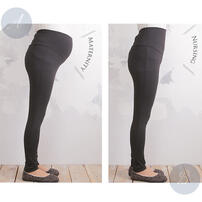 らくちんパンツ10分丈（ブラック×M）