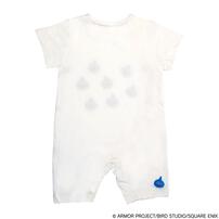 ドラクエベビー＆キッズ 刺繍半袖ロンパース スライム ホワイト&times;80cm